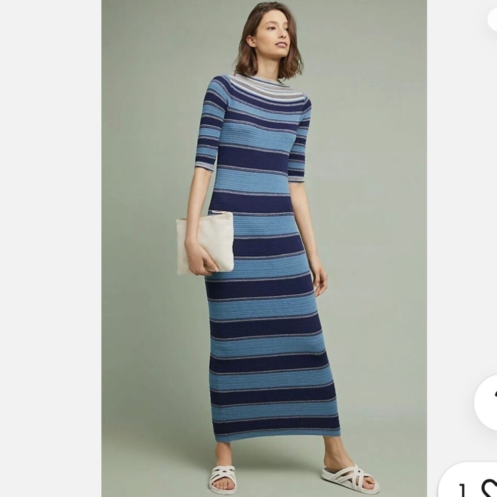 NWOT Anthropologie M.i.h Jeans Gatineau Knit Dress Size Medium Mih Z267-2